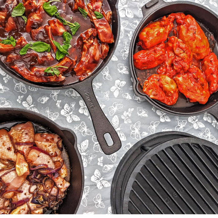 Igneus 3 Part Cast Iron Pan Set